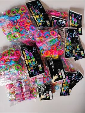 DIY Colorful Loom Bands Party Pack - Bright Multicolor Bands